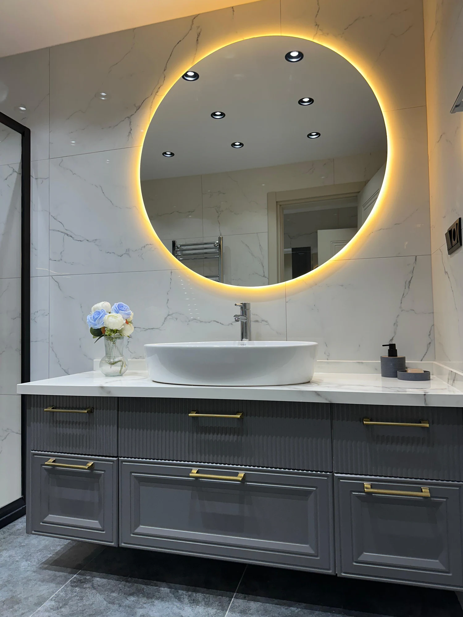 Led Aynalı Banyo Dolabı - Ömercan Design Bafra projesi